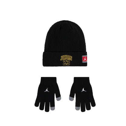 KIT CAPPELLO + GUANTI JORDAN 9A0969 JERSEY BEANIE