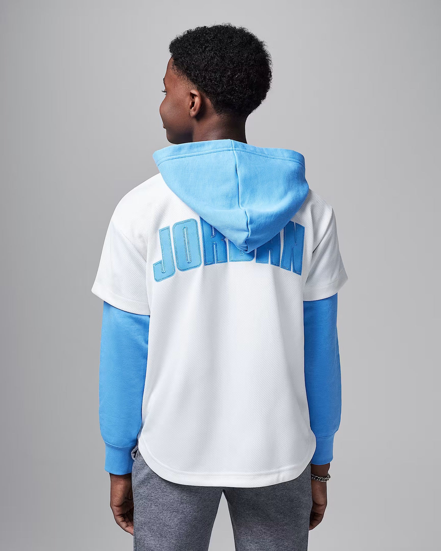 FELPA JORDAN STILE COLLEGE 95D542 JDB HOODED JUMPMAN