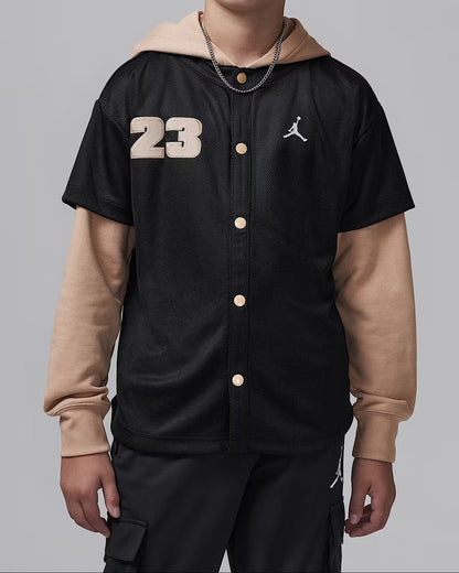 FELPA JORDAN STILE COLLEGE 95D542 JDB HOODED JUMPMAN