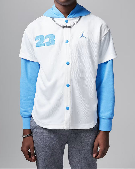 FELPA JORDAN STILE COLLEGE 95D542 JDB HOODED JUMPMAN