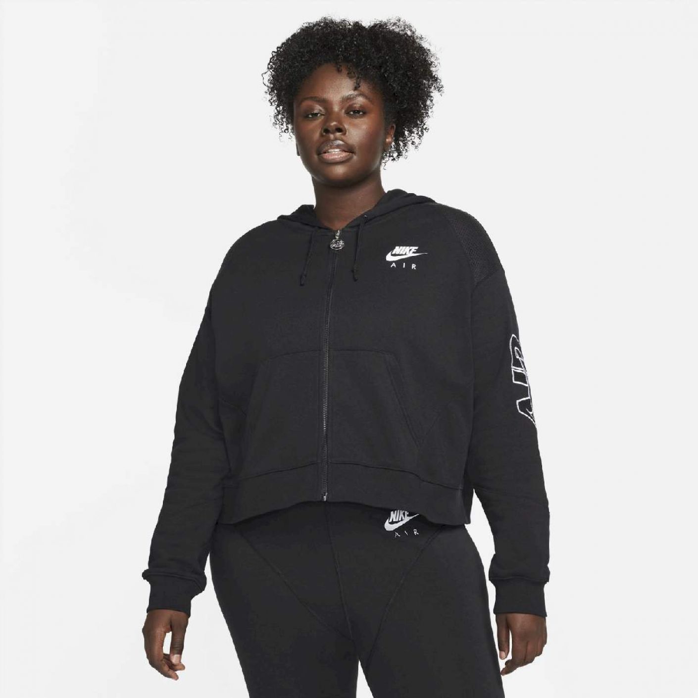 Felpa con zip e cappuccio Nike Air flc top
